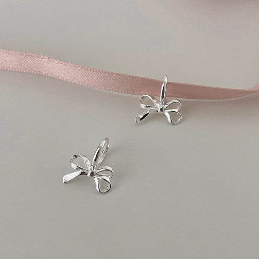 Women's Bow Clip Light Luxury Minority Metal Earrings