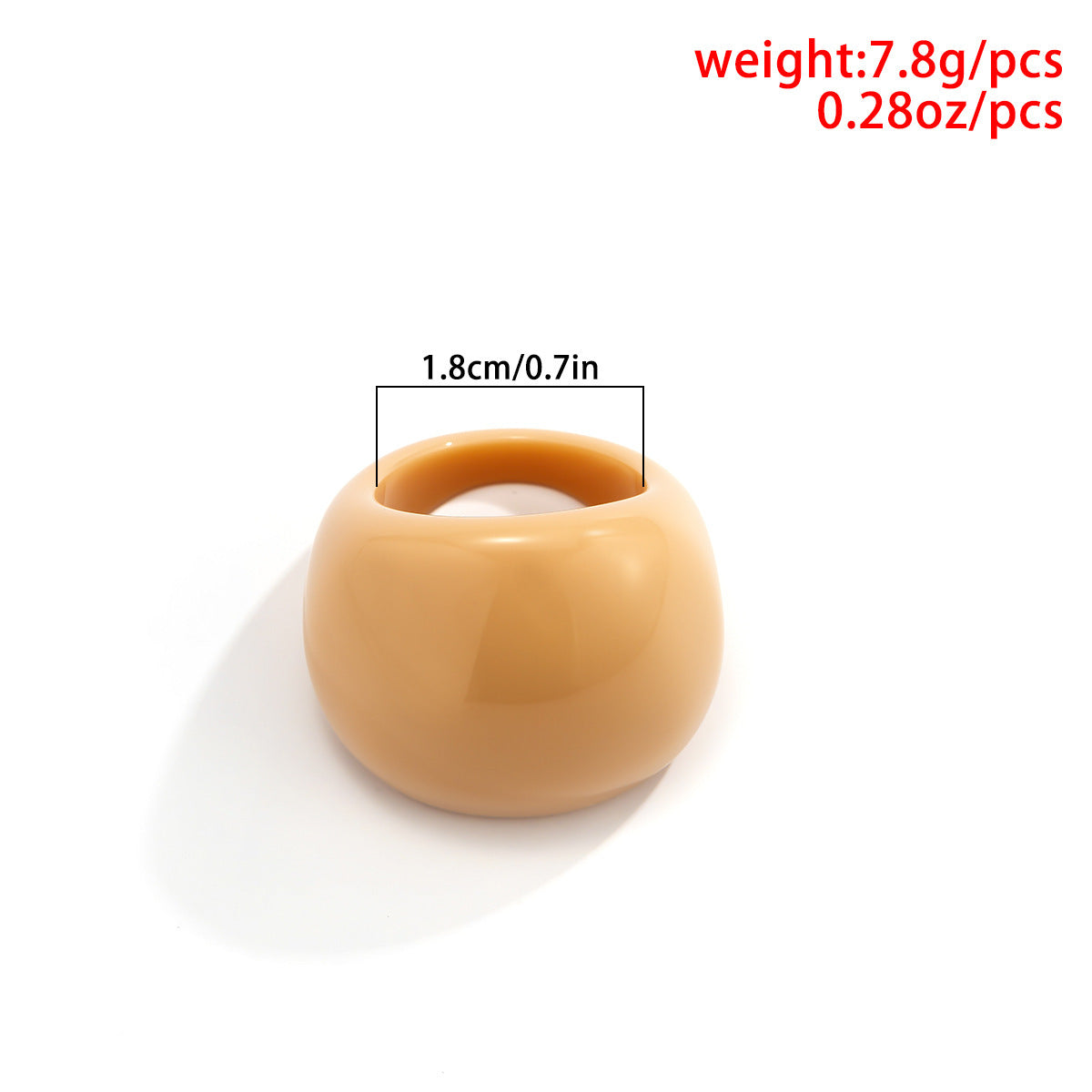 Women's High Profile Fashion Trendy Candy Color Acrylic Simple Exaggerated Ring