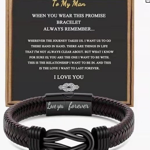 Men's Stainless Steel Lettering For Free Son Magnetic Bracelets