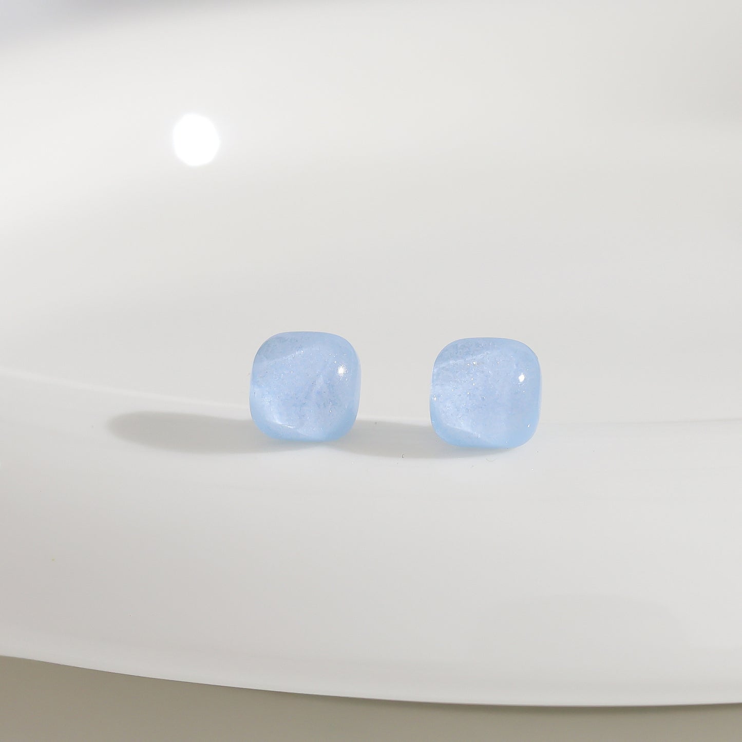 Women's Resin Square Fashion Fresh Small Simple Stud Earrings
