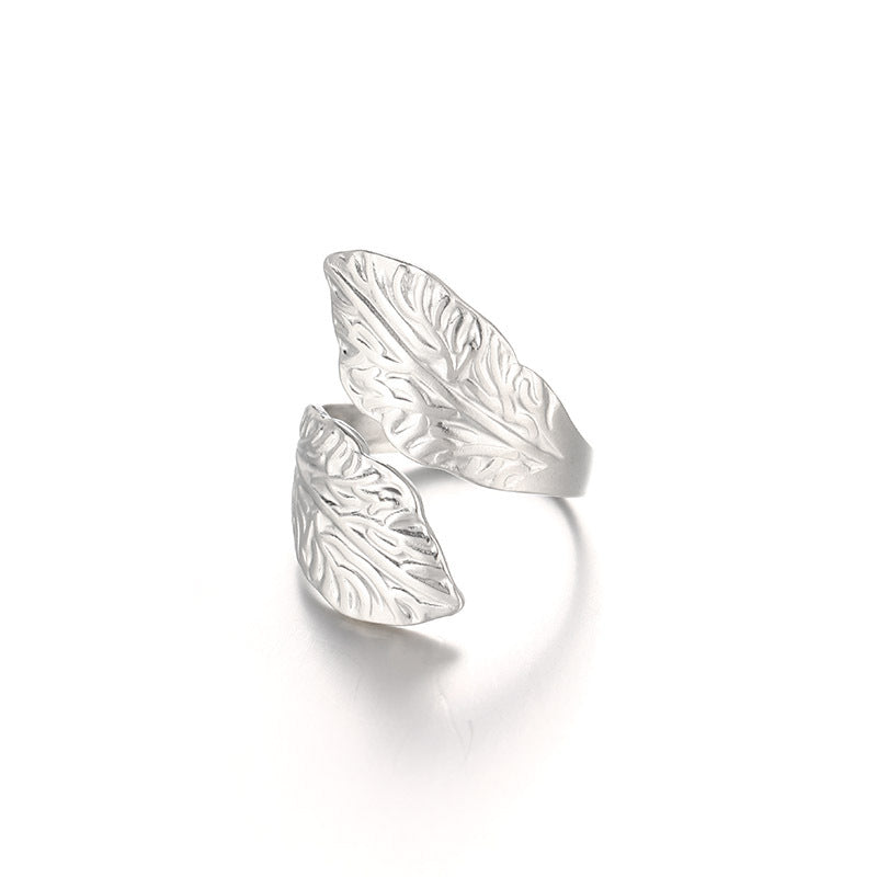 Women's Irregular Concave Convex Hammer Pattern Shaped Design Rings