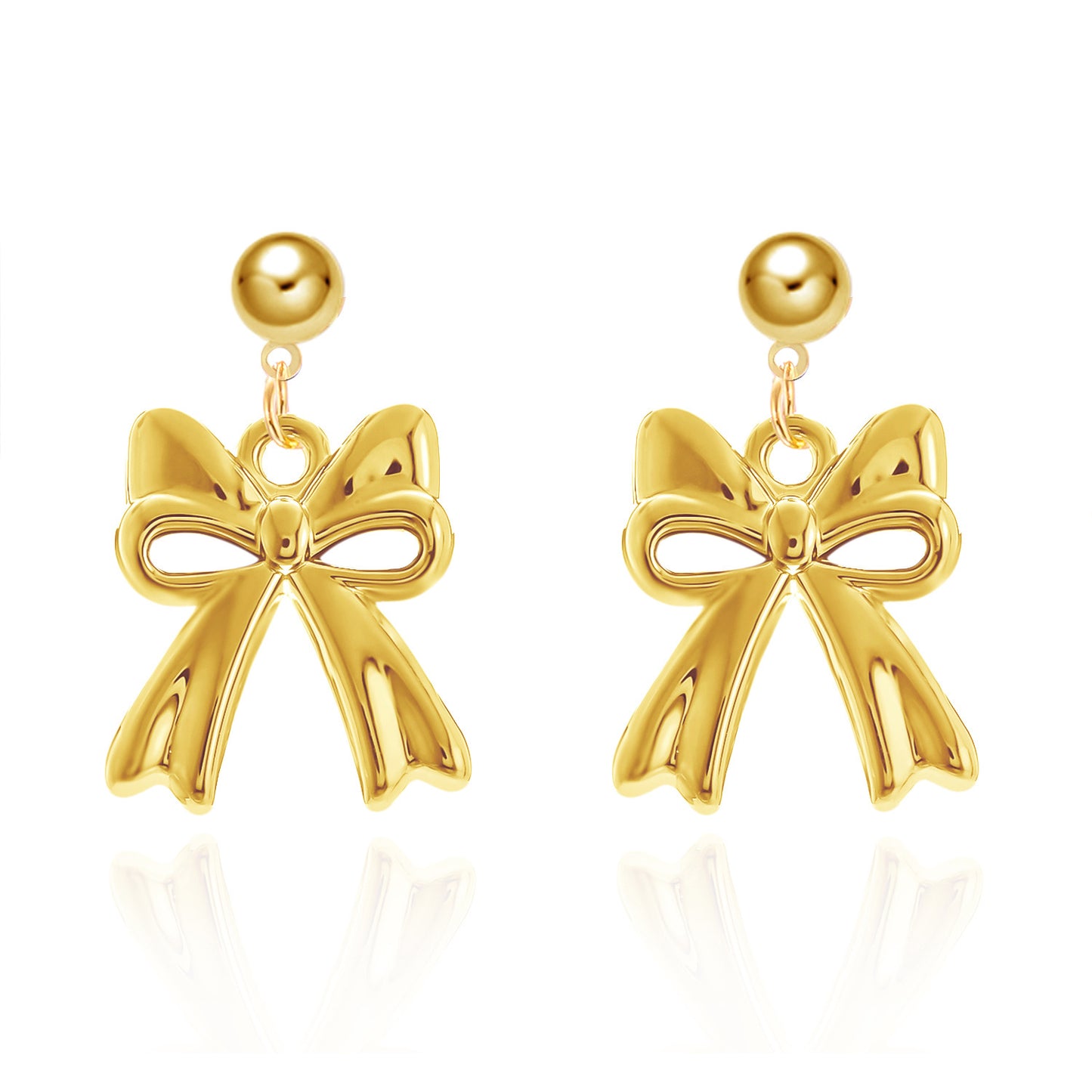 Three-dimensional Bow Exaggerated Design High Sense Graceful Earrings