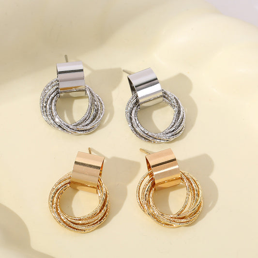 Geometric Double Layer Retro Wind Premium Earrings