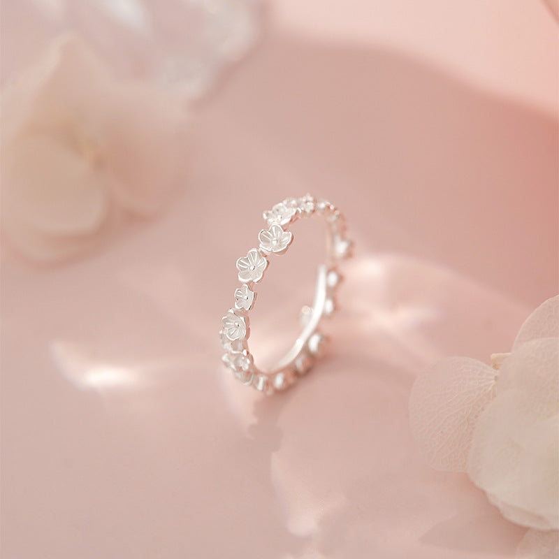 Gan Sier Big Little Flower Korean Rings