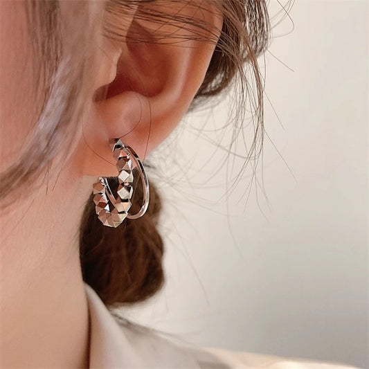 Fashion Chinese Double Layer Type Personalized Earrings