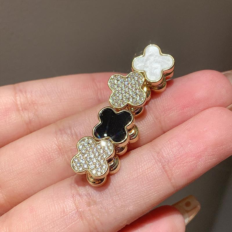 Women's Clover Magnetic Ear Clip High-grade Exquisite Earrings
