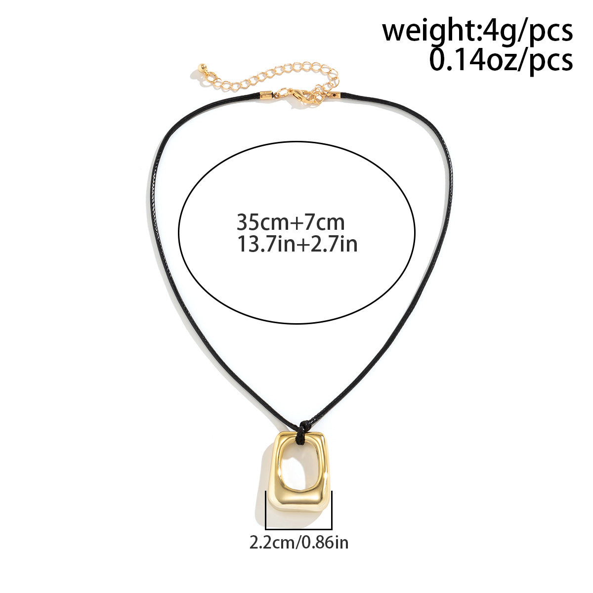 Ornament Simple Geometric Heart Shape Hollow Out Neck Necklaces