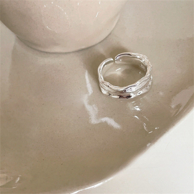 Women's Sier Simple Light Luxury High-grade Index Finger Open Rings