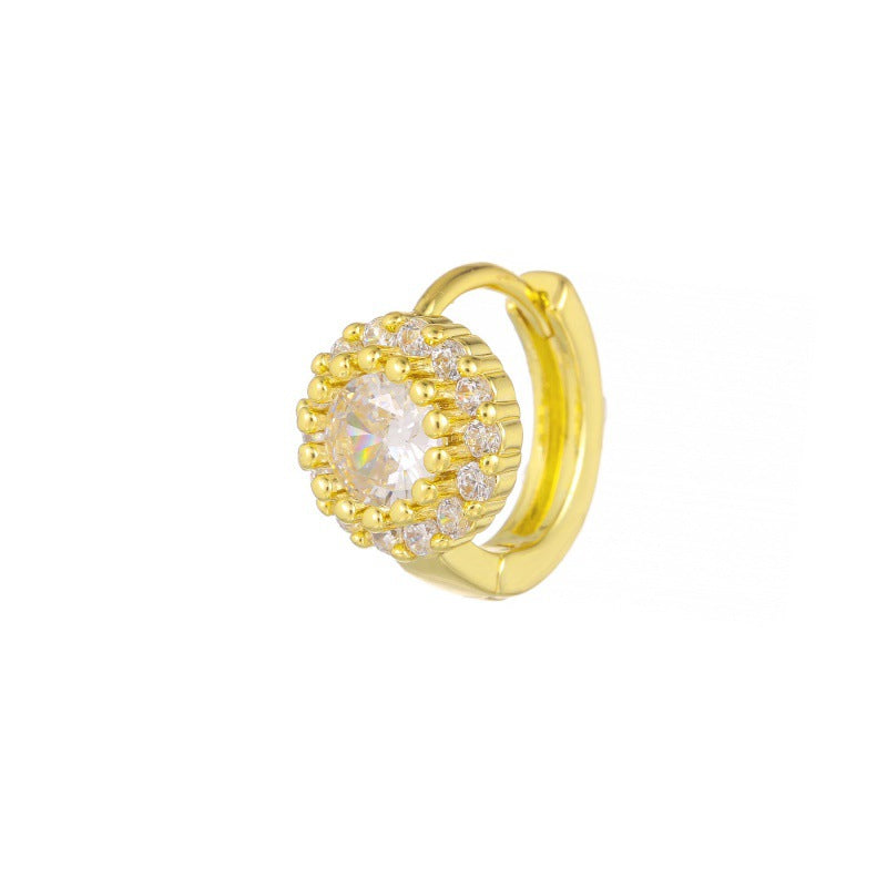 Micro Inlaid Zircon Clip Female Creative Rings