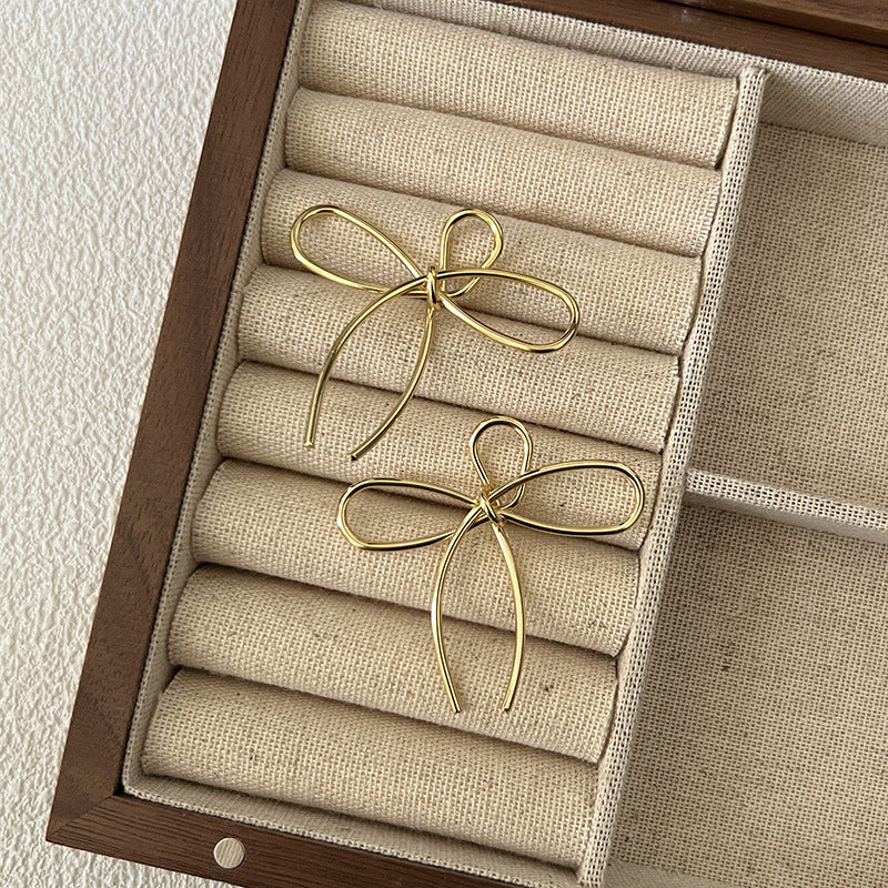 Women's Minimalist Korean Style Simple Graceful Commute Bow Light Luxury Exquisite Rings