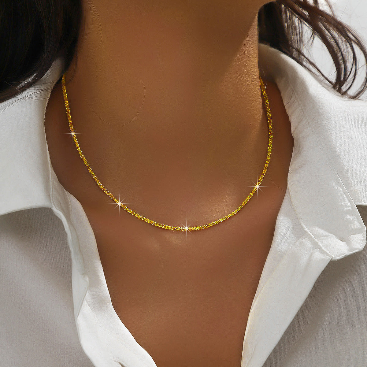 Cold Wind Sparkling Niche Design High-grade Light Luxury Shiny Necklaces