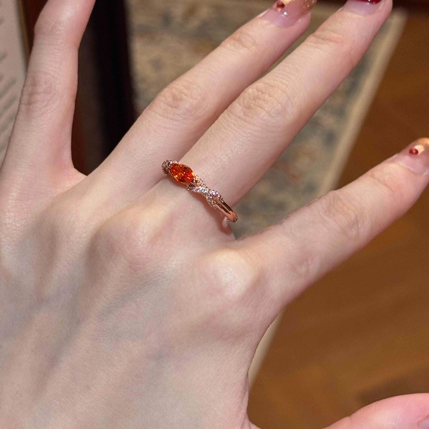 Zircon Simple Female Opening Adjustable Index Finger Light Luxury Rings
