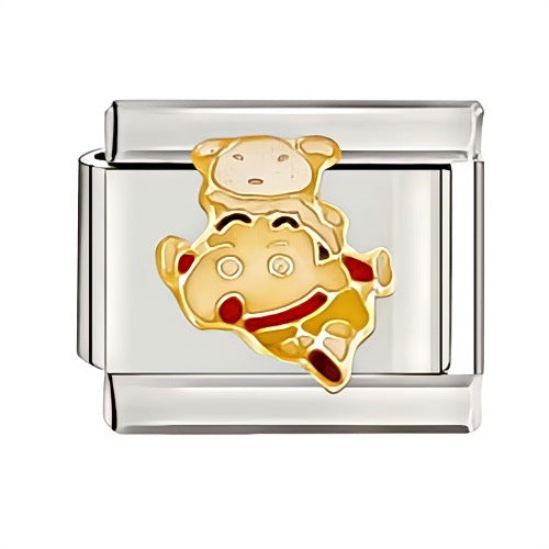 Welding Pattern Oil Dripping Cartoon Italian Bracelets