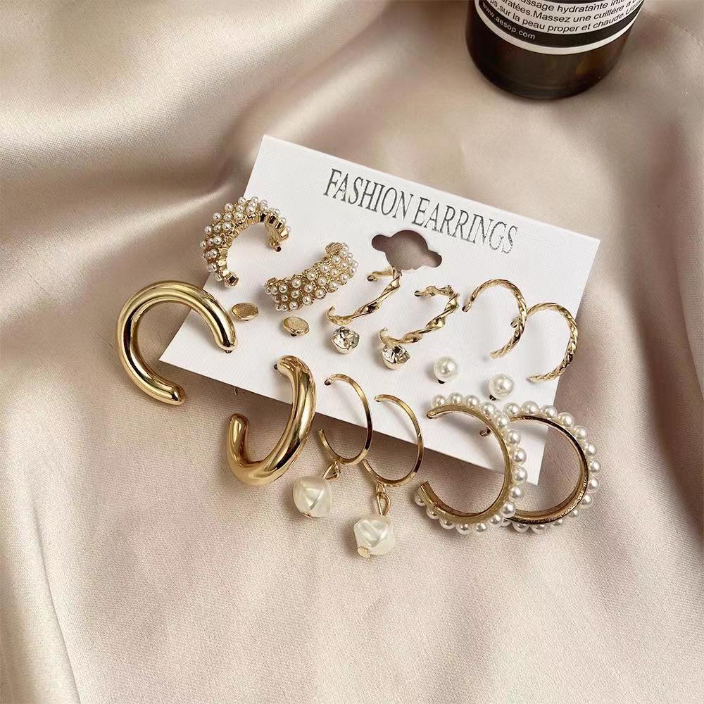 Of Pearls Vintage Circle Earings Refined Simple Exaggerated Personalized Earrings