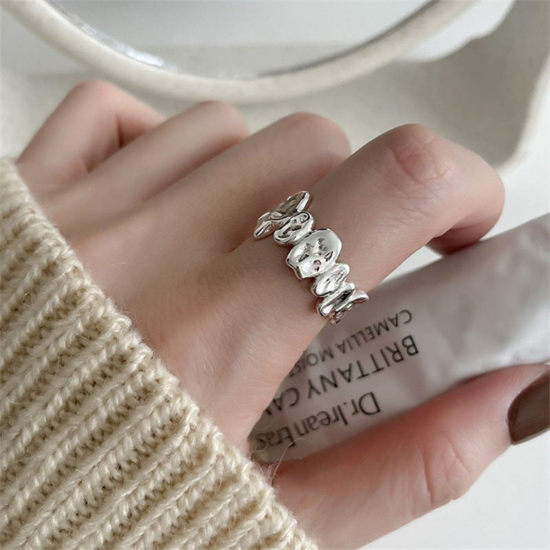 Women's Sier Simple Light Luxury High-grade Index Finger Open Rings