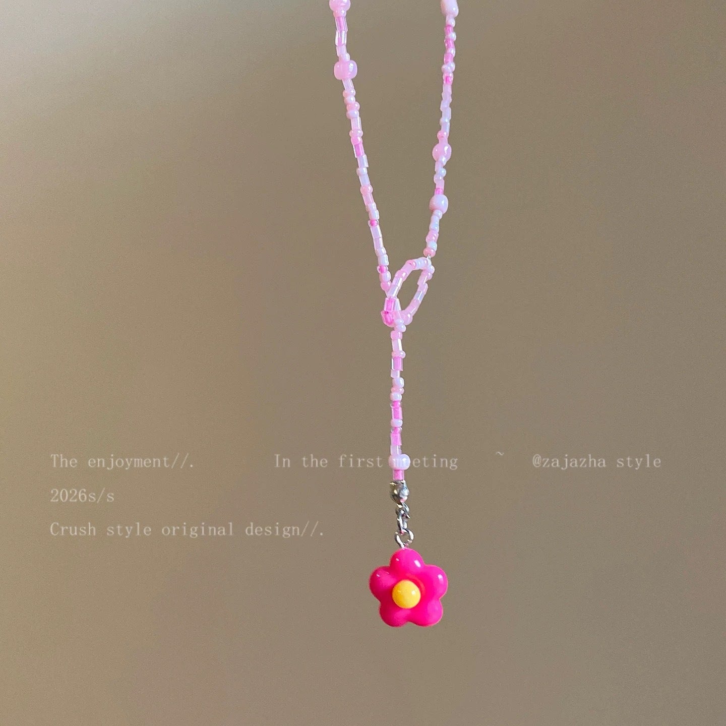 Women's Dopamine Flower Beaded For Sweet Cute Clavicle Chain Super Nice Necklaces