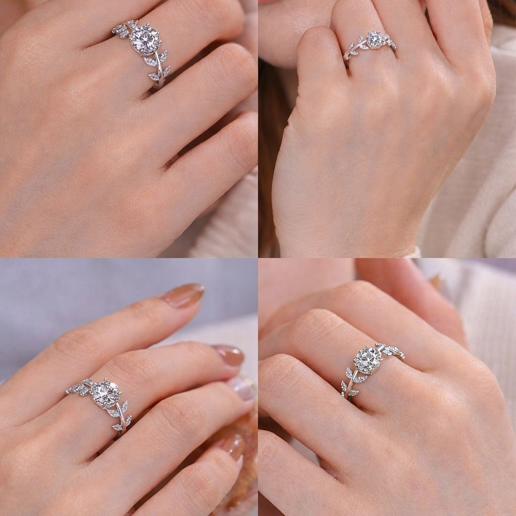 Women's Wind Moon Osmanthus Zircon Niche Sweet Elegant High Sense Opening Rings