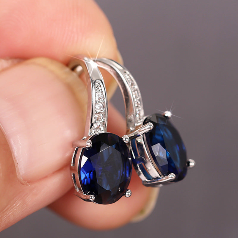 Comfortable Shi Fashion Elegant Zircon Female Earrings