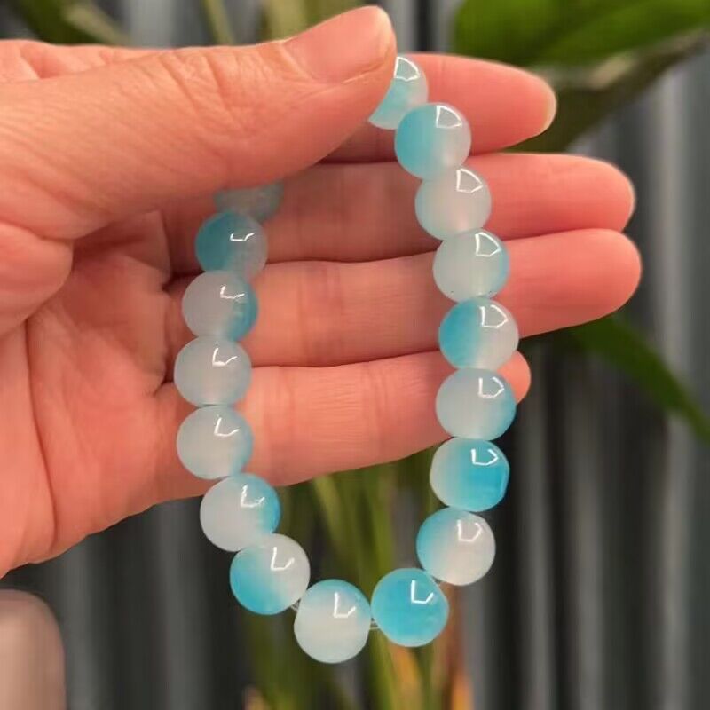Transparent Gradient Color Hand Catenary Plate Jelly Beads Imitation Bracelet