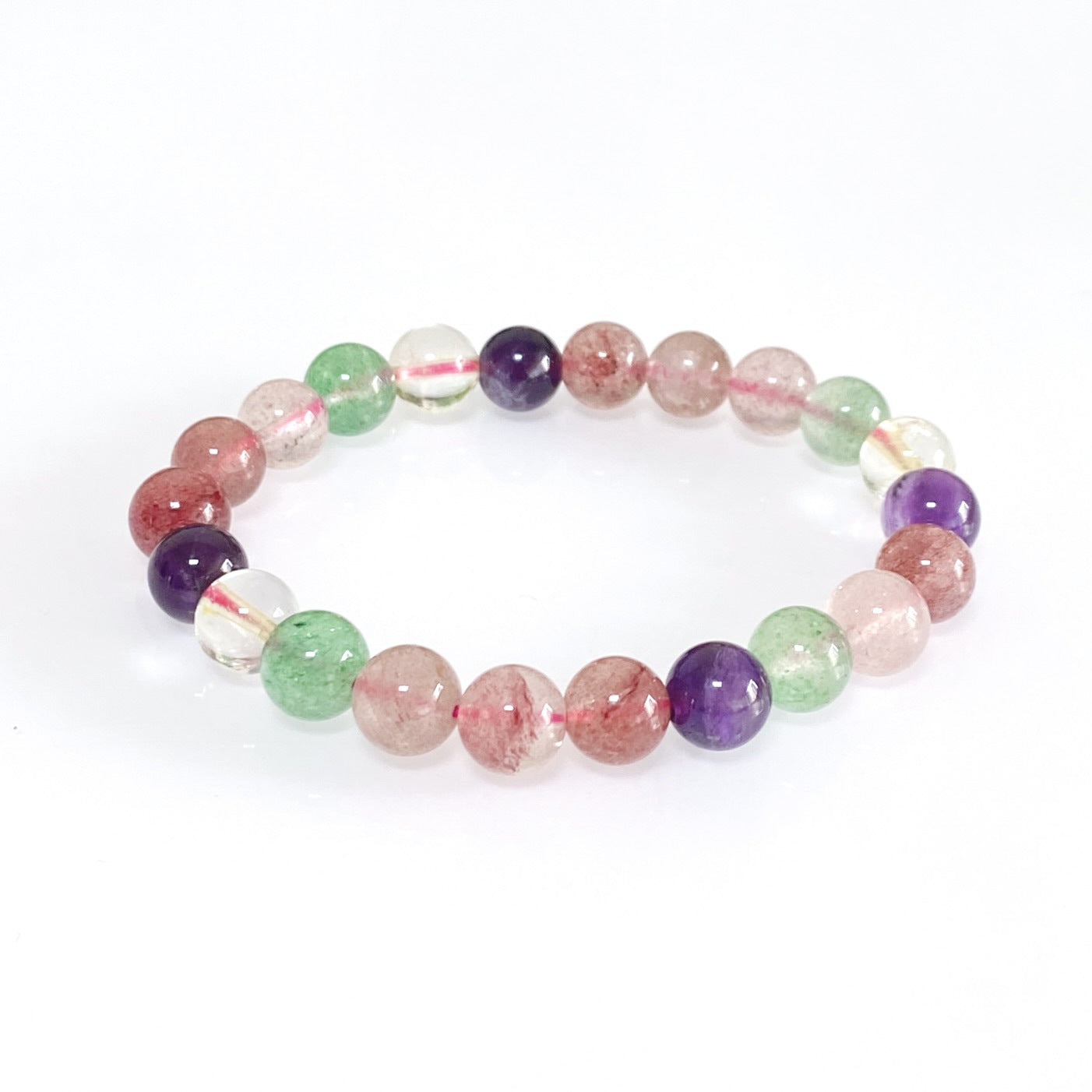 Eight Treasure Crystal Amethyst Strawberry Female Bracelets