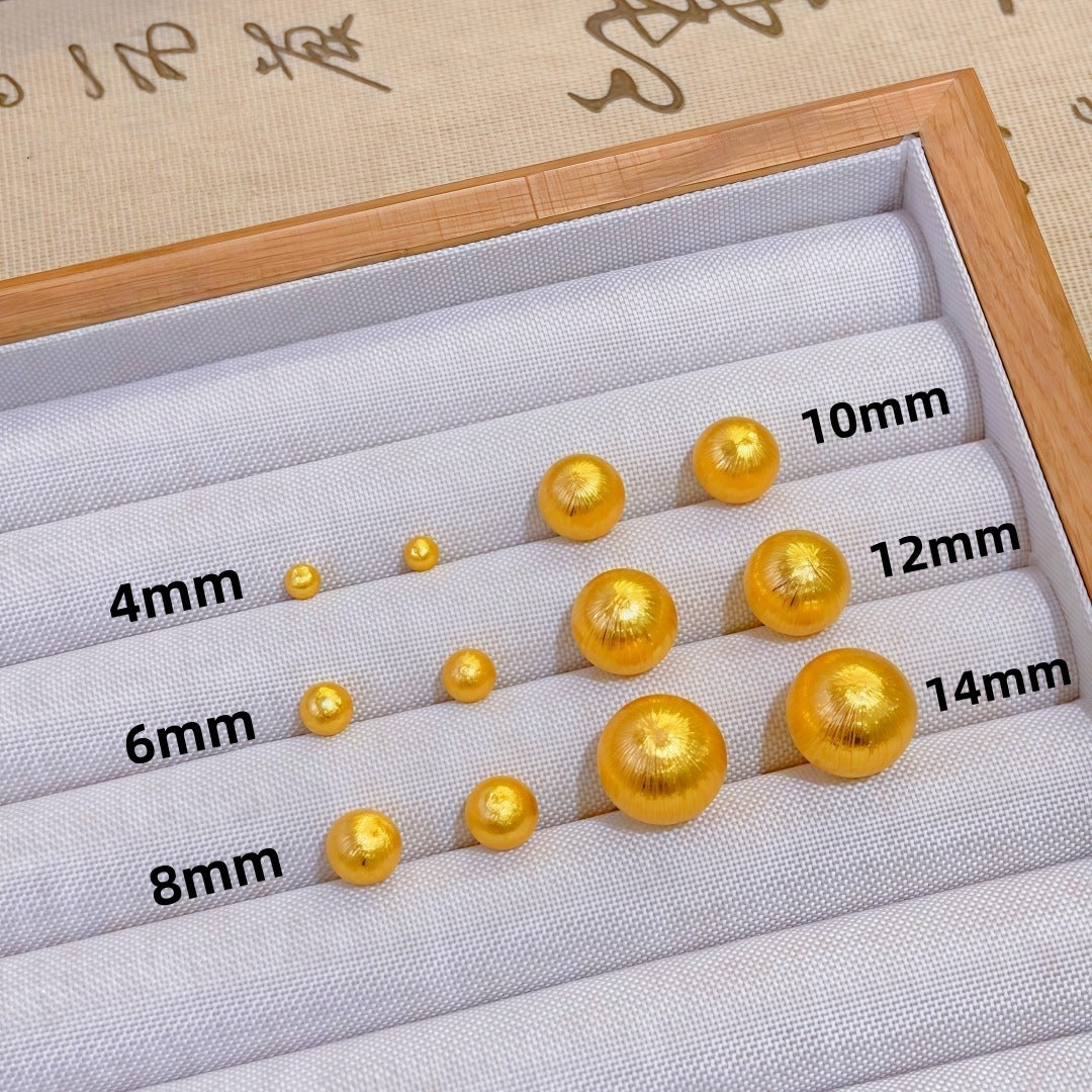 Brushed Peas Ball Frosted French Retro Fashion Commuter Light Luxury Stud Earrings