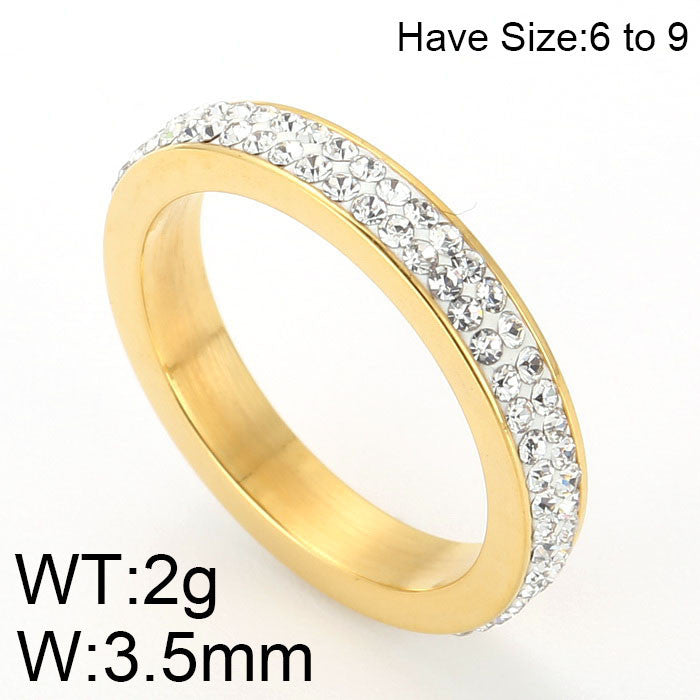 Women's Ornament Titanium Steel Hollow Roman Numerals Rings