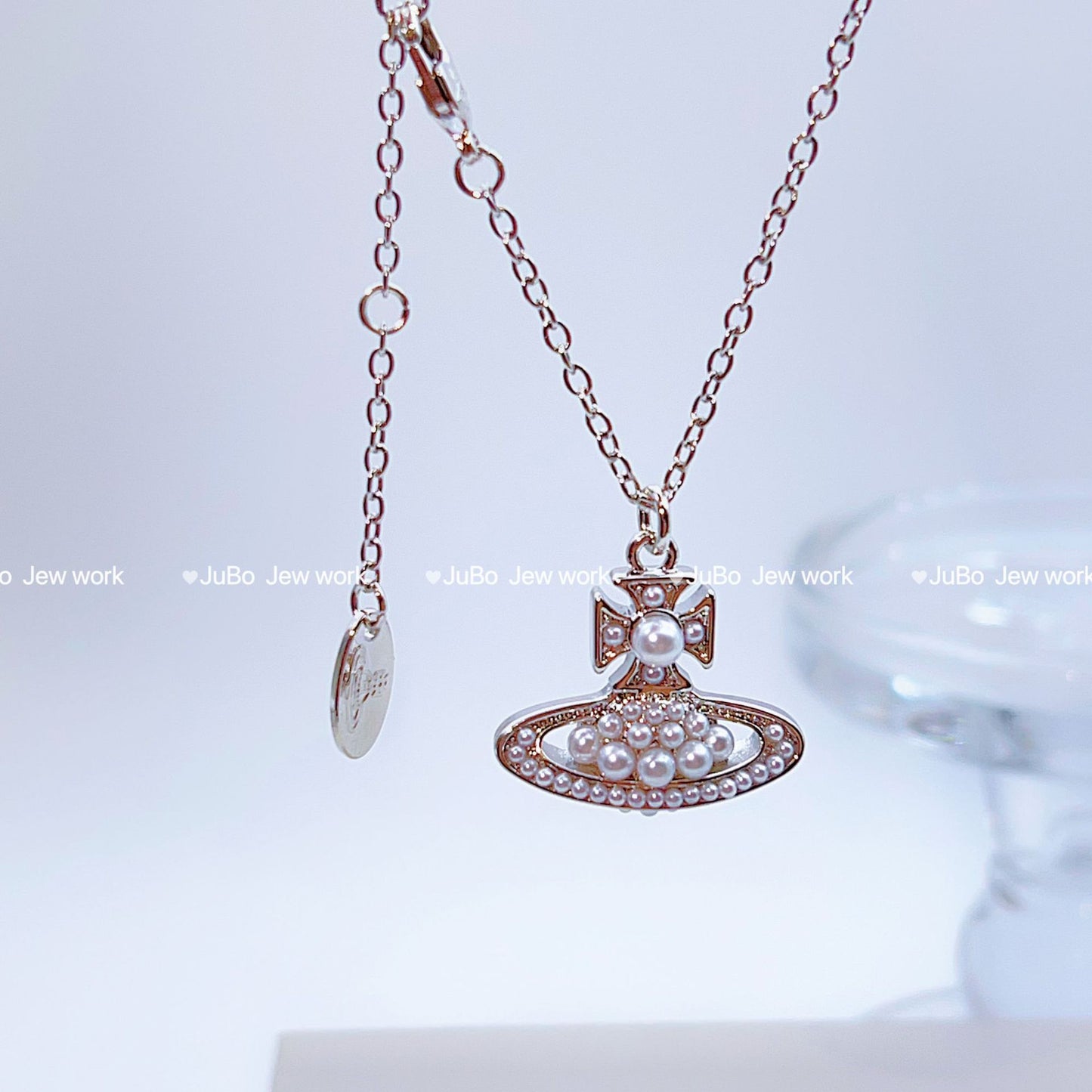 Women's Romantic Queen Mother Planet Three-dimensional Saturn Crystal Sweater Chain Necklaces