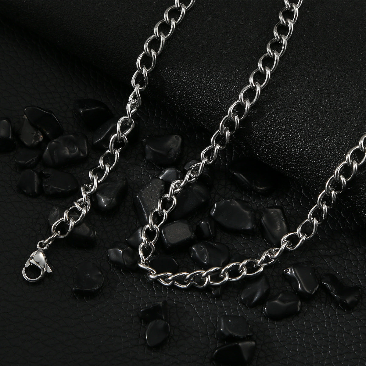 Stainless Steel Side Personality Simple Choker Necklaces