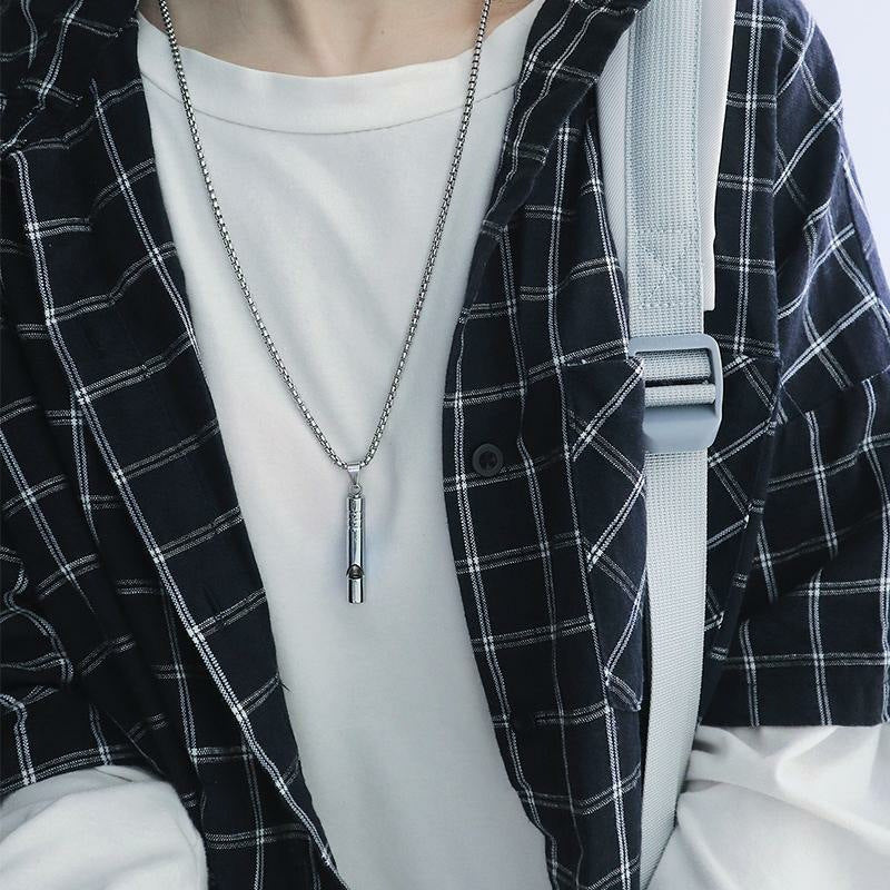 Men's Hop Trendy Cool Letter Korean Style Sweater Chain Necklace