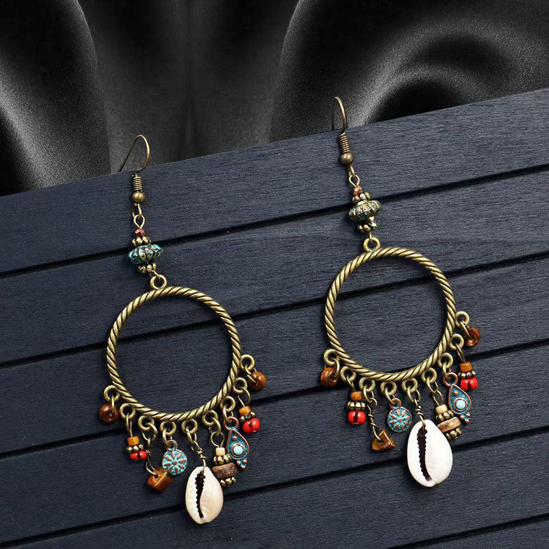 Ethnic Style Long Fringe Exotic Holiday Trip Earrings