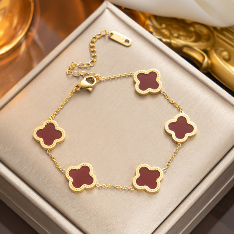 Diamond Rose Gold Fashion Charm Pork Bracelet