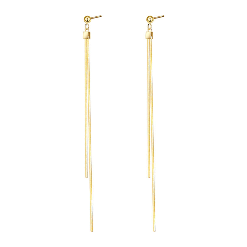 Women's Long Fringe Fashion Sier Needle Elegant Rings