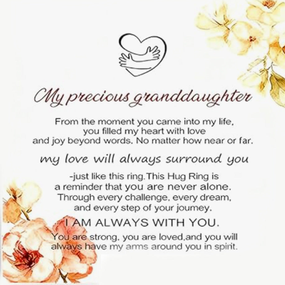 Opening Adjustable Lettering Hug You Card To Give Mom Mother's Rings