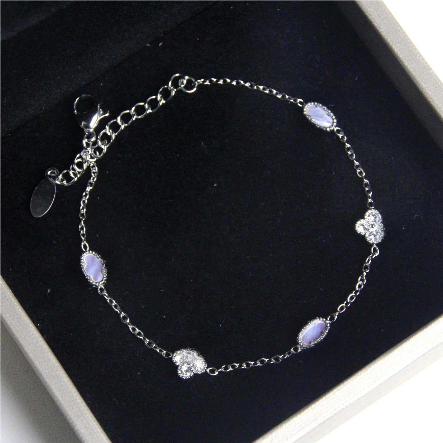 Women's Lucky Diamond Four-leaf Clover Vacuum Electroplating Fashionable All Bracelets