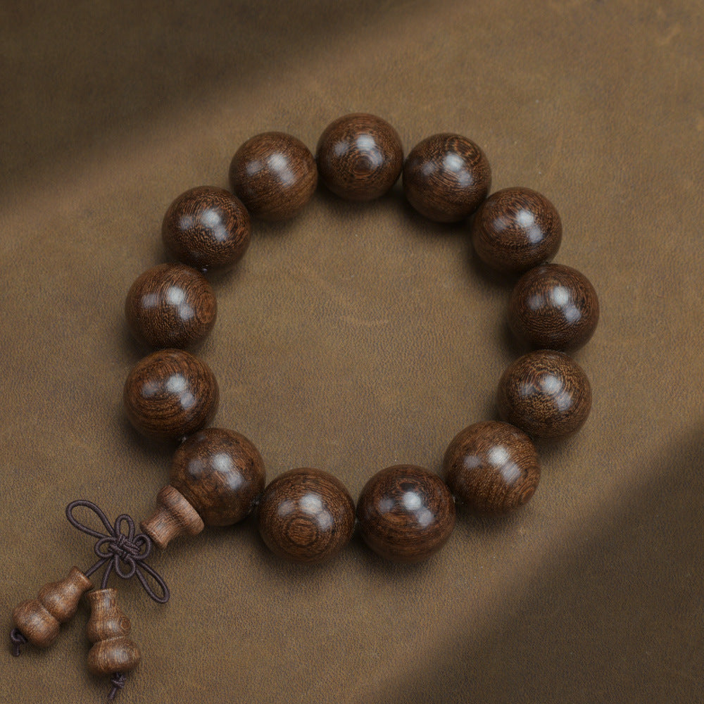 Men's Loose Round Beads Pieces Prayer Silkwood Bracelets