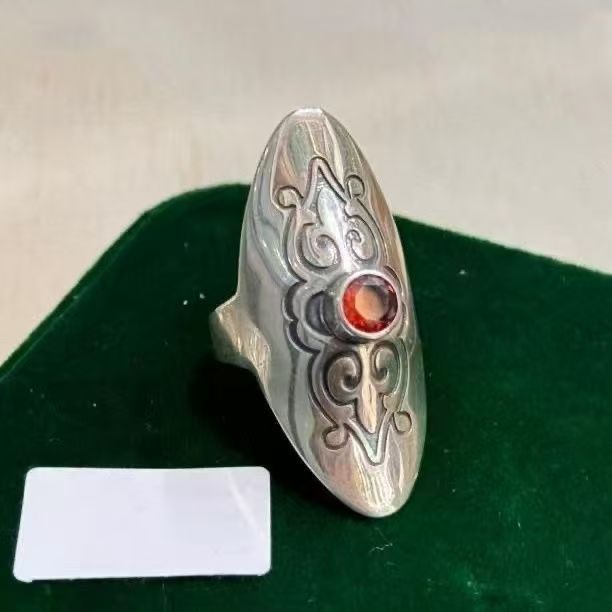 Kazakh Element Open Ethnic Style Simple Niche Index Ring