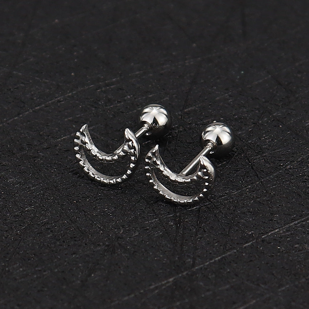 Stainless Steel Ear Bone Nail Mini Piercing Screw Rings