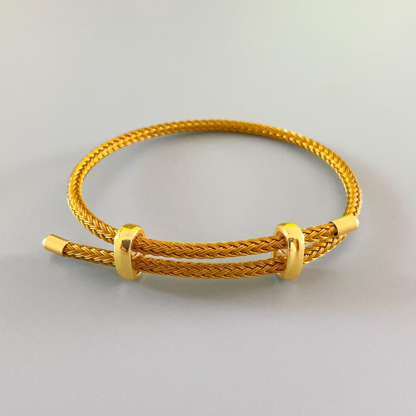 Adjustable Horoscope Buckle Woven Hard Gold Red Bracelet