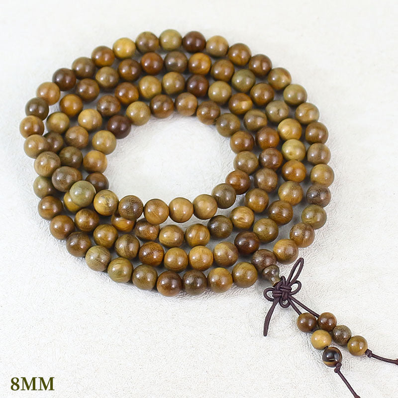 Women's & Men's Sandalwood Submerged Old Materials Beads Chinese Bracelet