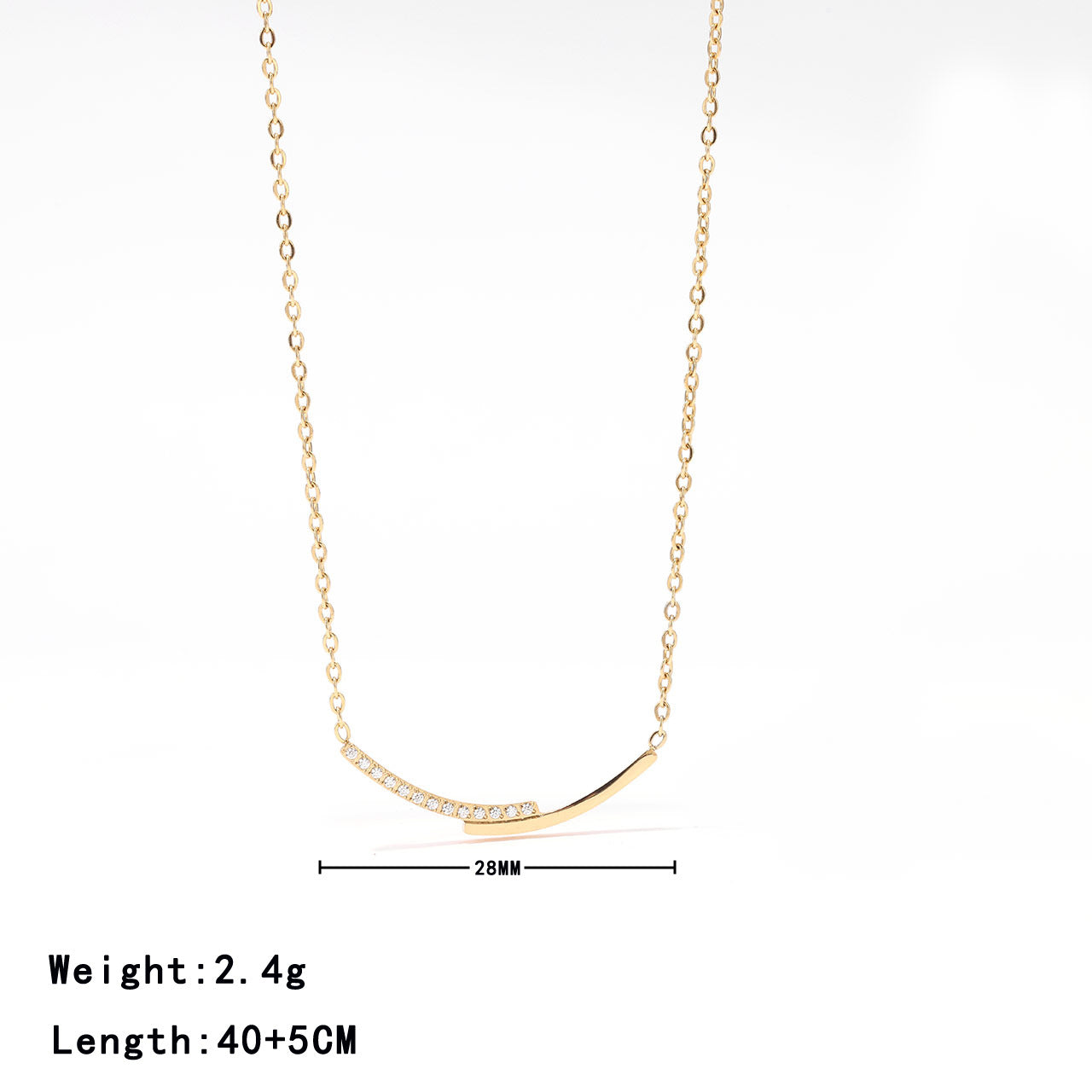 Smile Niche Design Female Micro Inlaid Zircon Necklaces