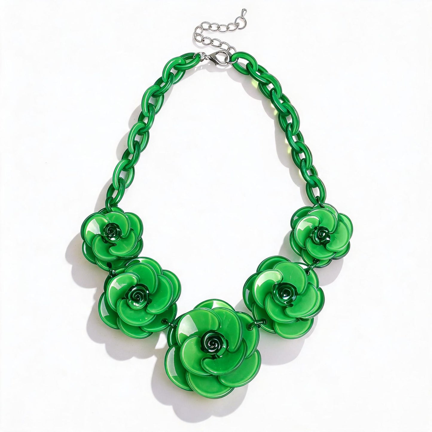 Women's Flower Bohemian Style Dopamine Contrast Color Rose Necklaces