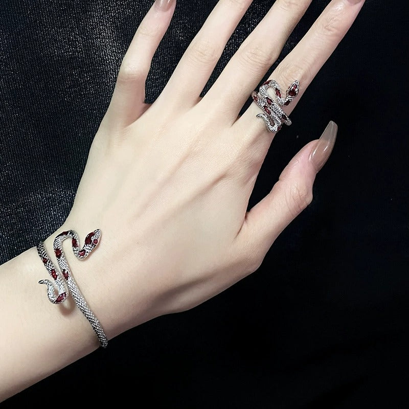 Women's & Men's Niche Snake-shaped Cold Light Luxury Open Unisex Style Personality Bracelets