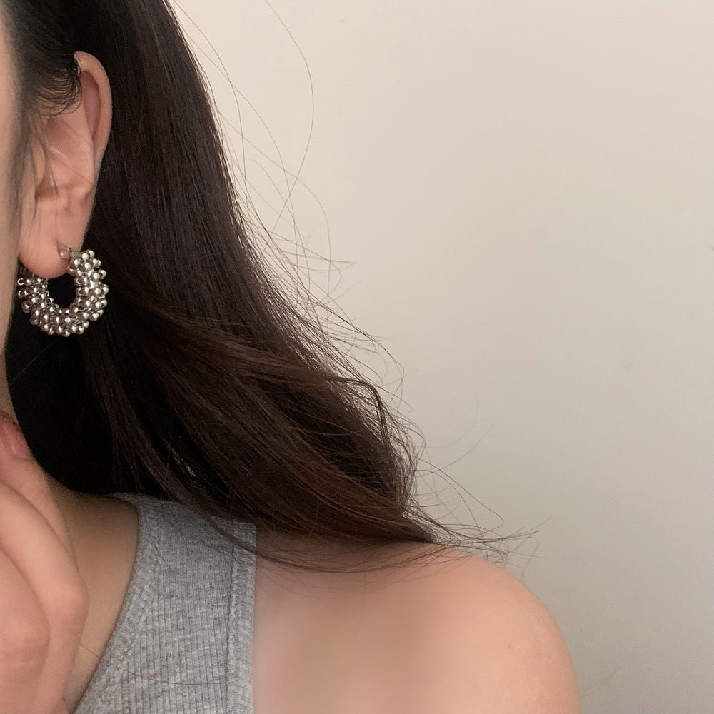 Style Hoop Female Light Luxury Minority High Sense Design Earrings