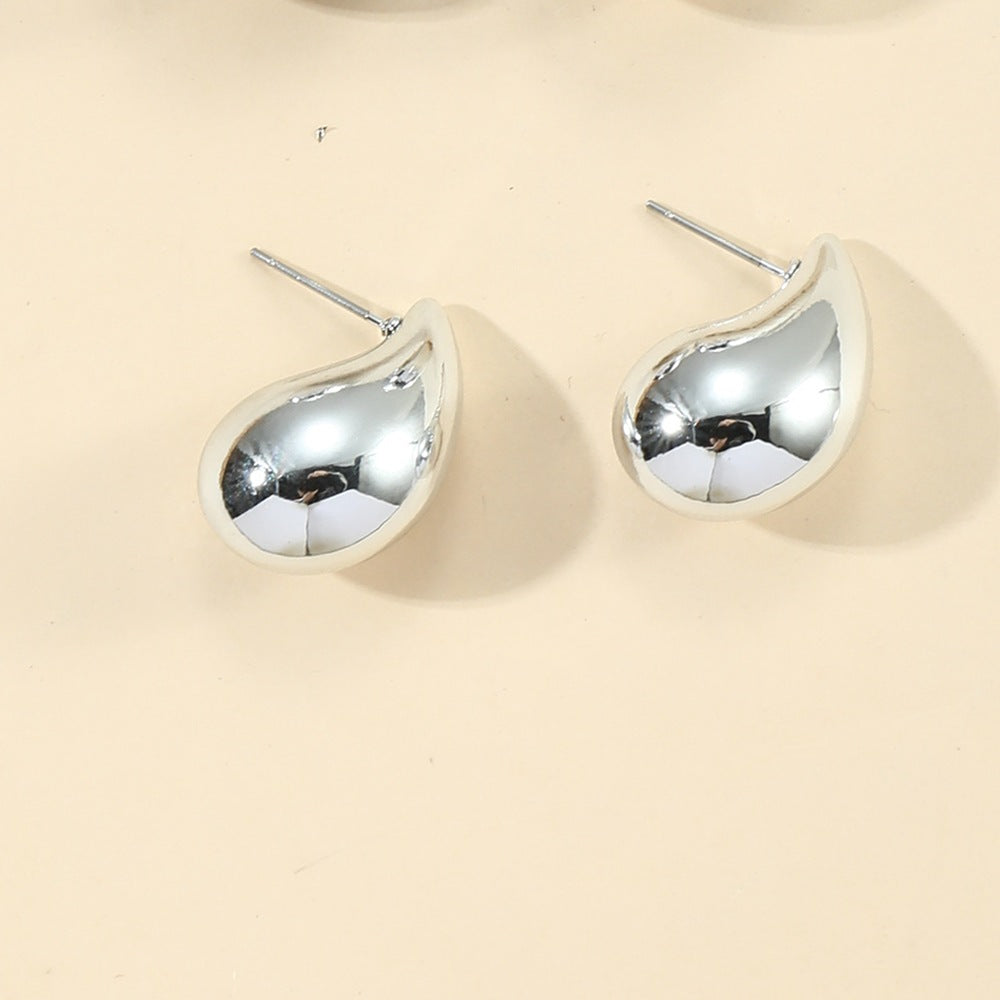 Women's Graceful Simple Gold Water Drop High-grade Earrings