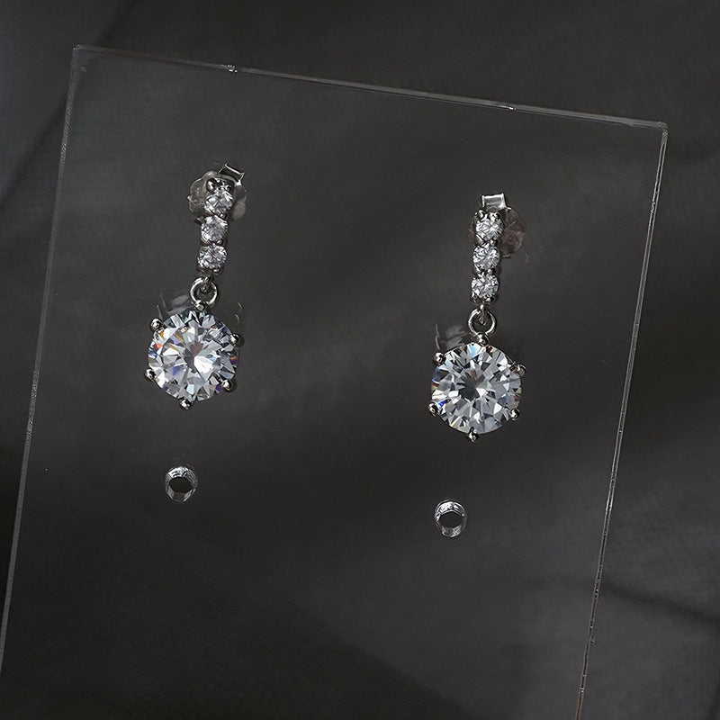 Women's Sterling Sier Flash Gang Drill For Personality Affordable Luxury High-grade Earrings