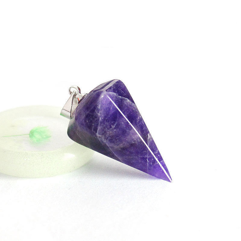 Prism Smart Pendulum Faceted Natural Stone Pendants