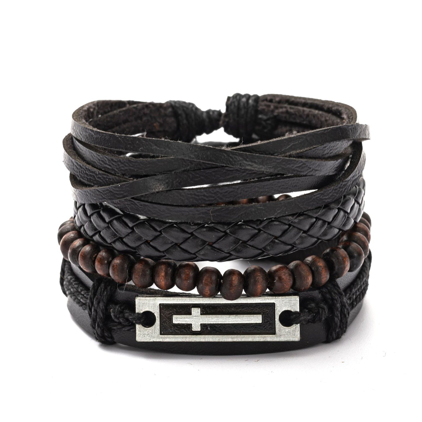 Women's & Men's Ornament Simple Hand Woven Rope Leather Bracelets