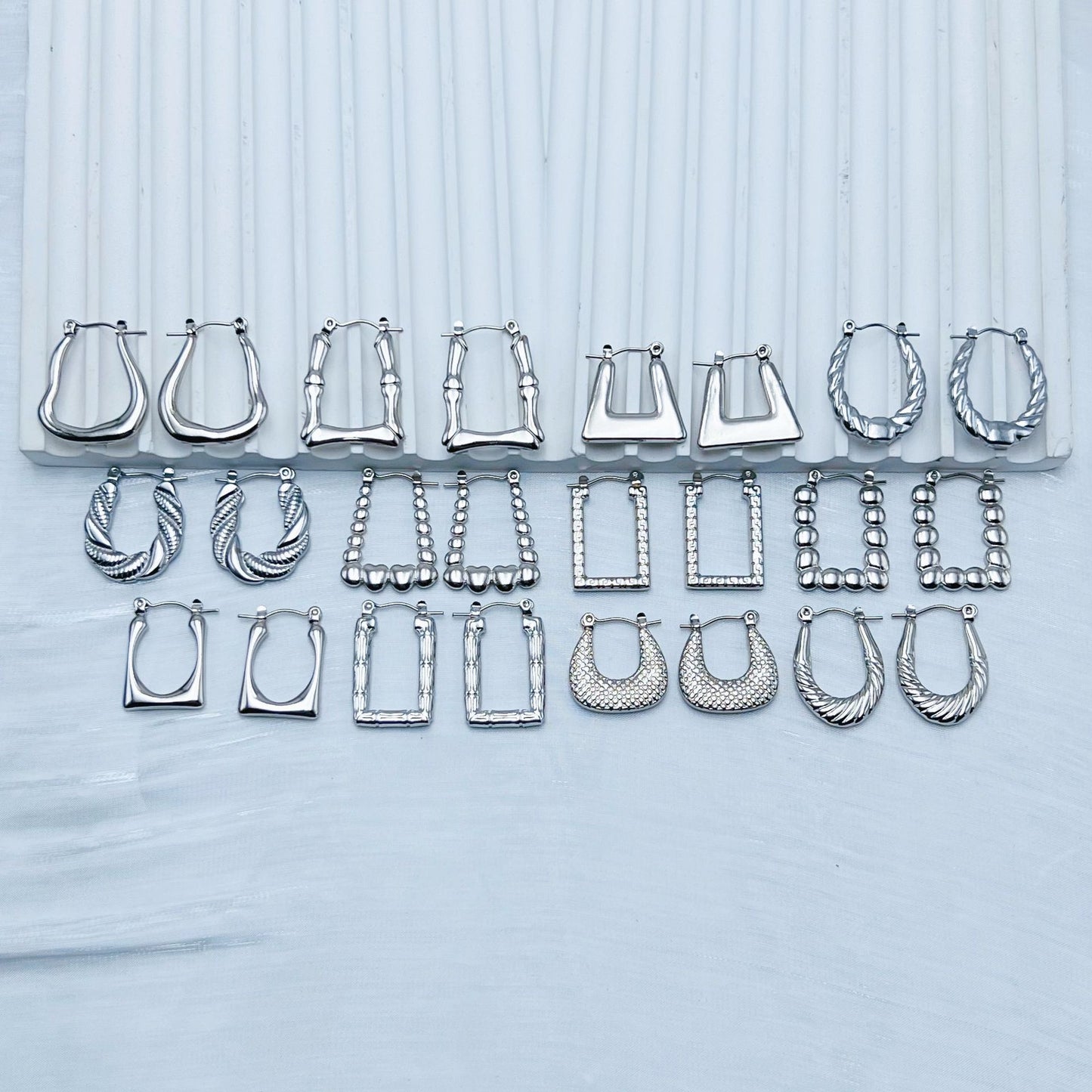 Irregular Stainless Steel Do Not Fade Ear Earrings