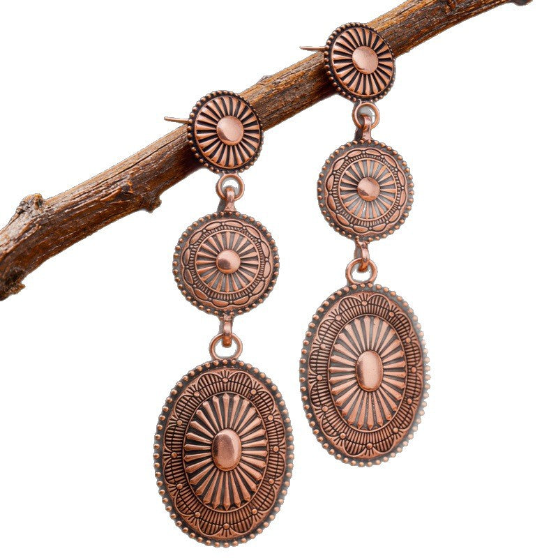 Vintage Bohemian Ethnic Style Pumpkin Pattern Earrings