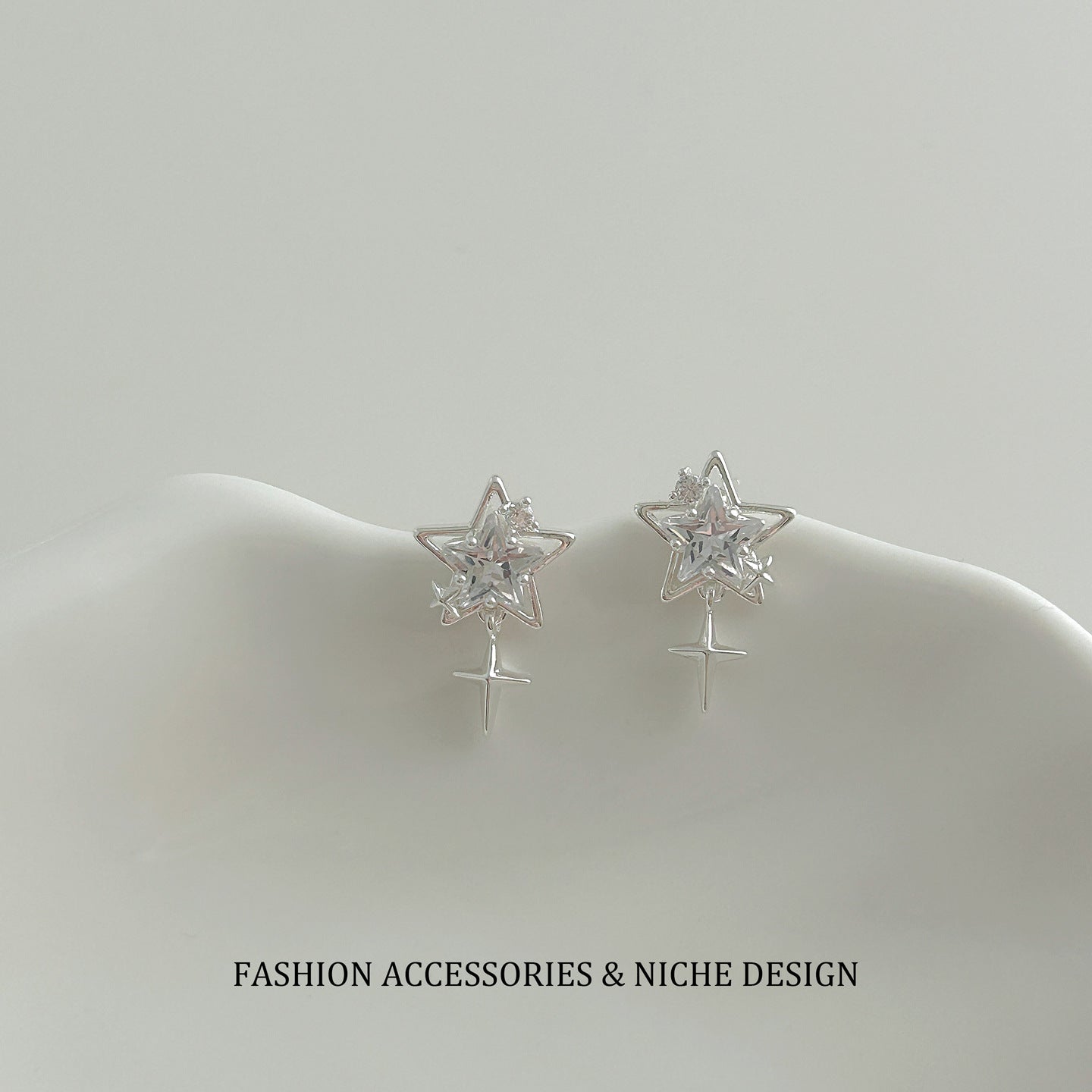 Women's Cross Five-pointed Star Awn Simple Fashion Stud Earrings